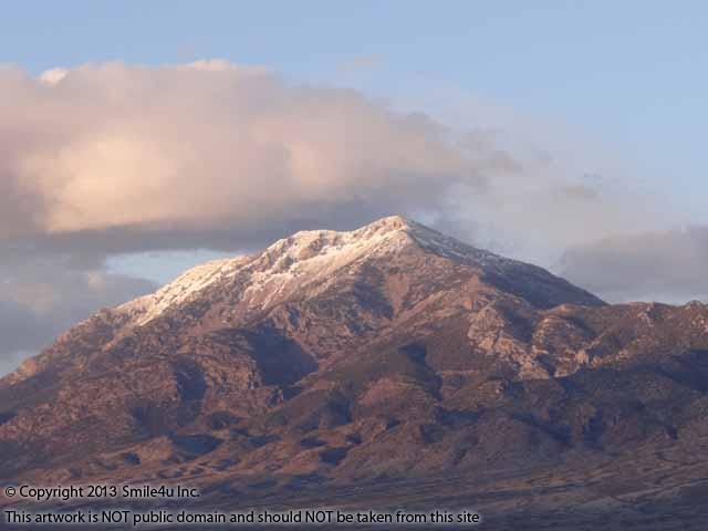 Beautiful Pilot Peak taken from the SW in the Mountain Meadow Ranches on 100 acre for sale by Smile4u in Elko County Nevada.